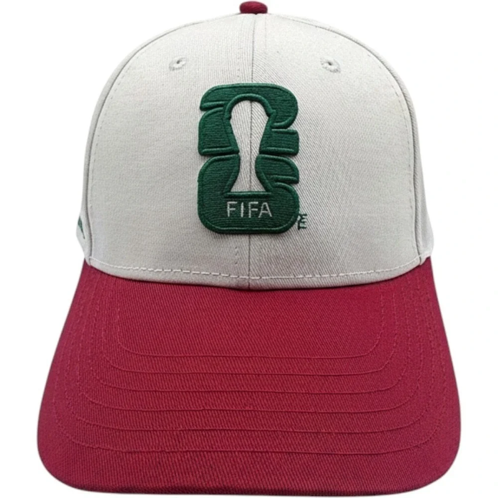 FIFA World Cup 2026 Mexico Hat Core Adjustable Cap Natural/Red Soccer Fan Gear